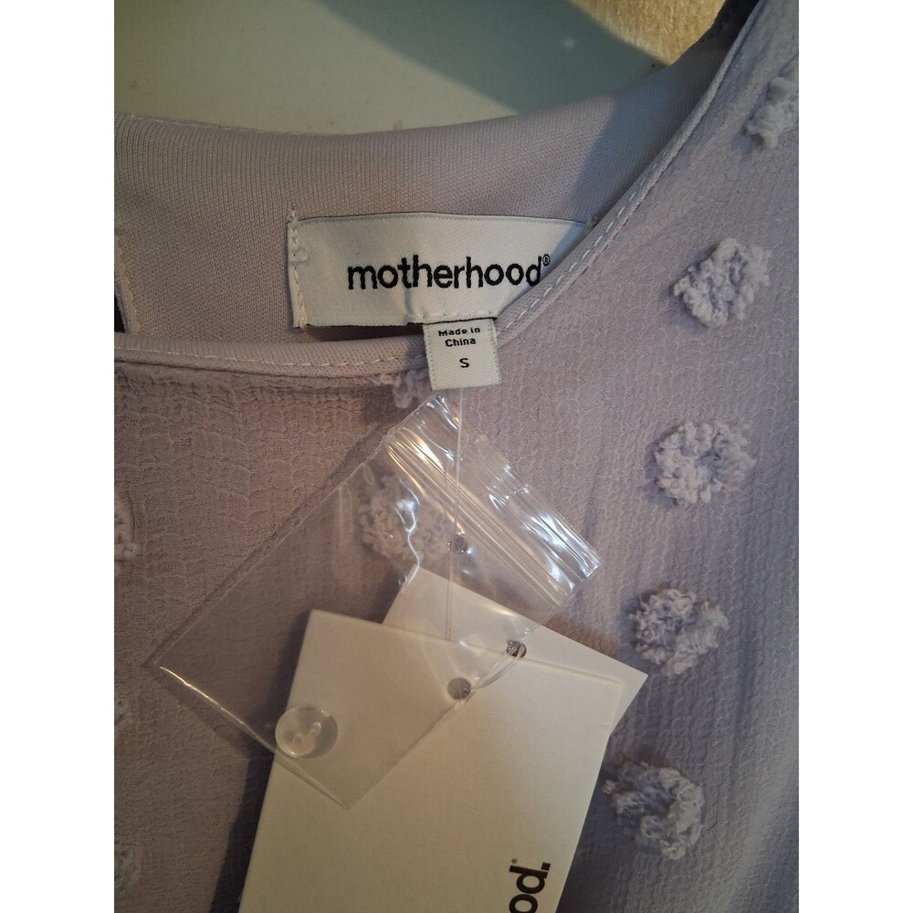 NWT! Motherhood Purple Swiss Dot Maternity Dress, Size Small - Picture 10 of 11